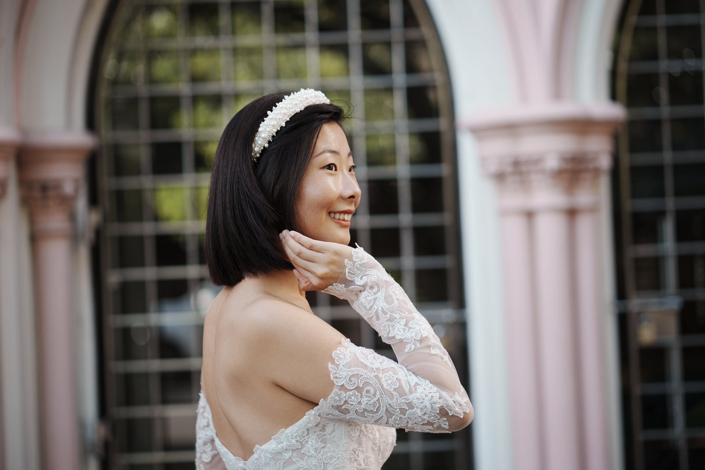 luxury pearl headband