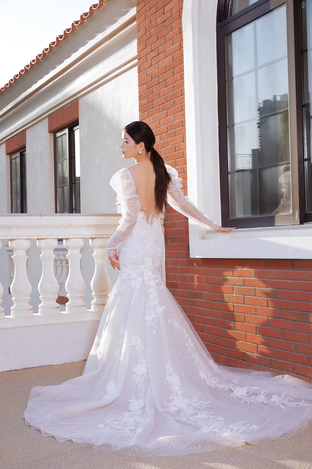 fit and flare bridal gown