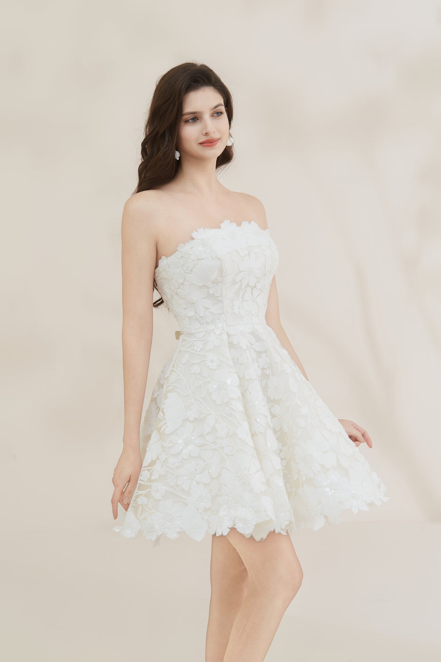 unique short wedding dress