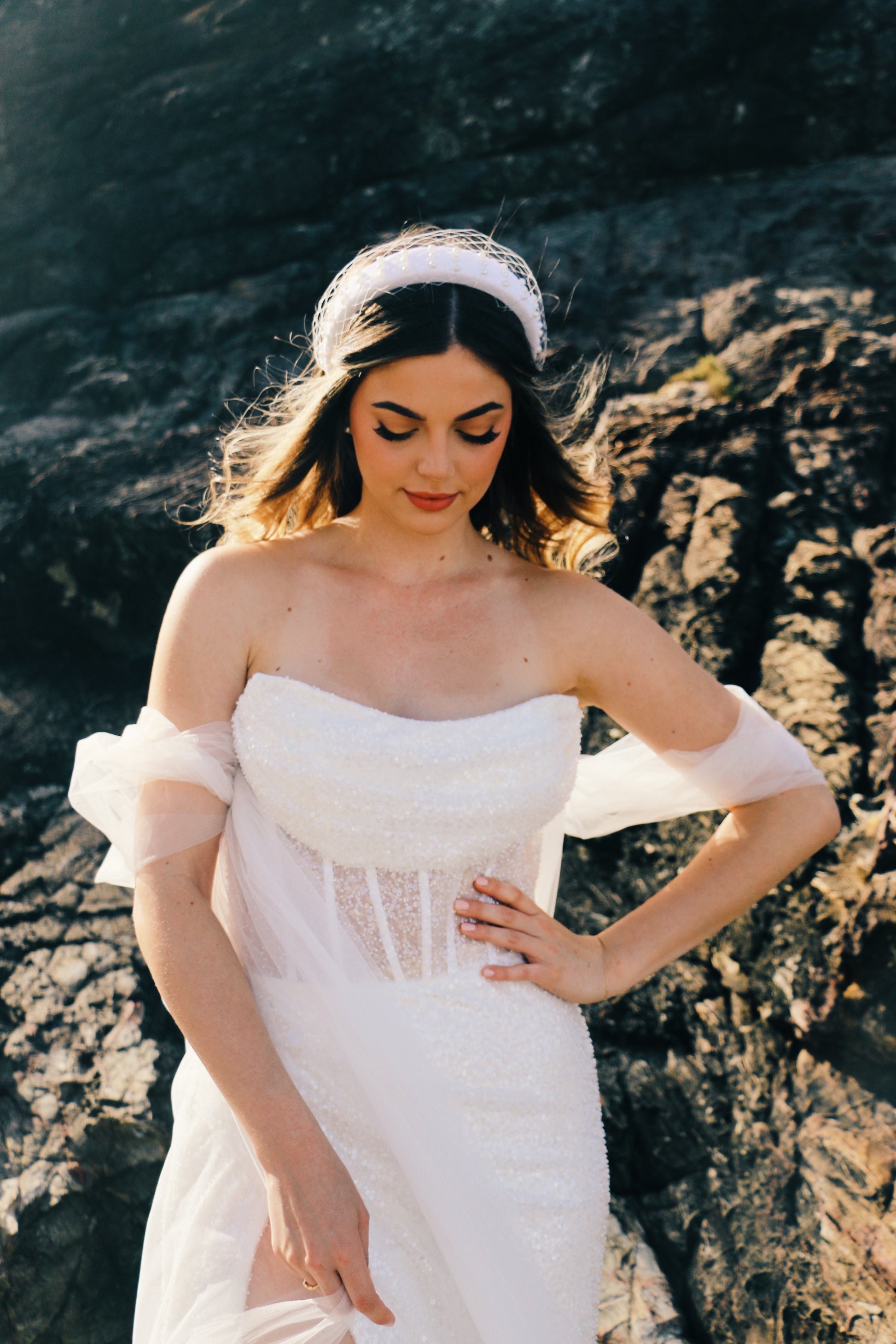 wedding dress, sequence wedding dress, unique wedding gown, wow factor wedding gown, off the shoulder wedding dress, high-spilt wedding dress, sexy wedding dress, fishboned wedding dress, glittering wedding dress, brisbane off the rack wedding gown, brisbane local wedding dress, sequence off the shoulder wedding gown, custom my own wedding dress， 性感婚纱，亮片婚纱，高分叉婚纱，显瘦婚纱