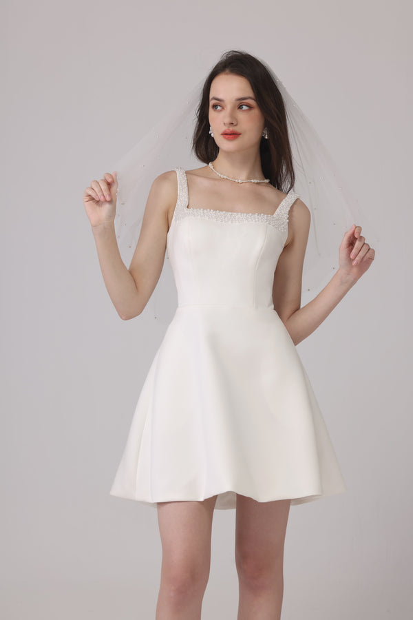 Pearl Lady Mini Wedding Dress