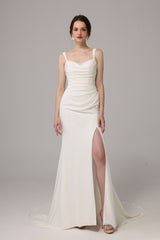 sleek sophisticated wedding dress   