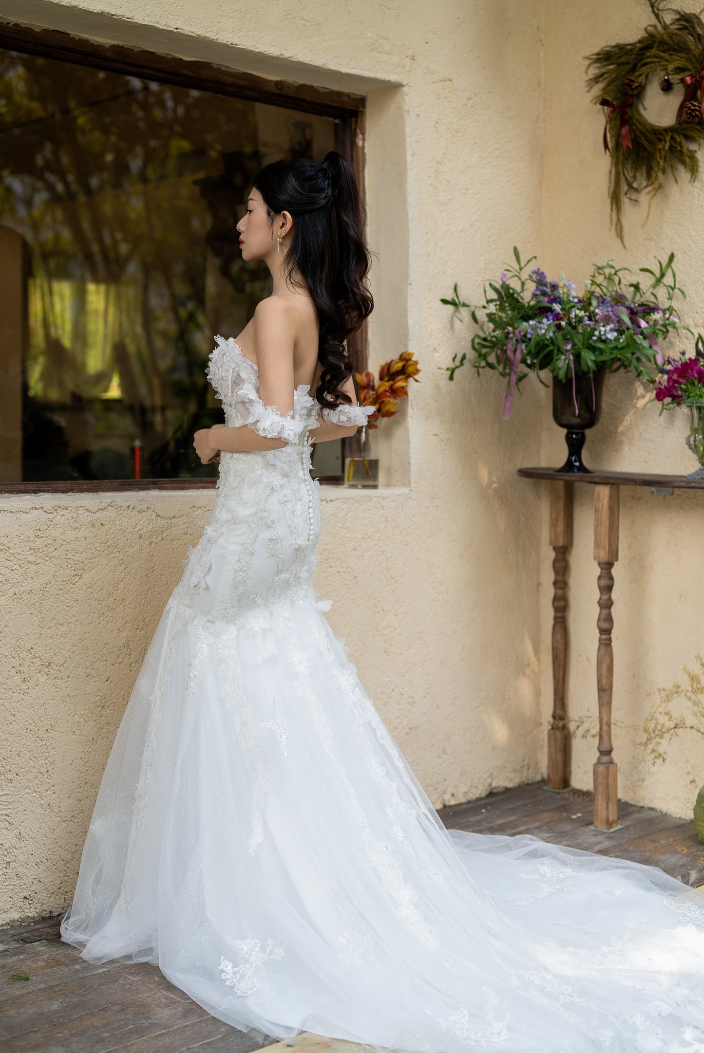 Angela Fit-and-Flare Wedding Gown