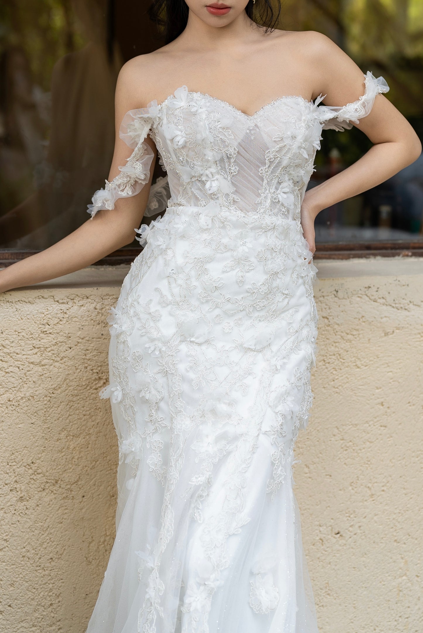 Angela Fit-and-Flare Wedding Gown