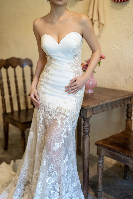 Rosalie Lace Fit-and-Flare Wedding Gown