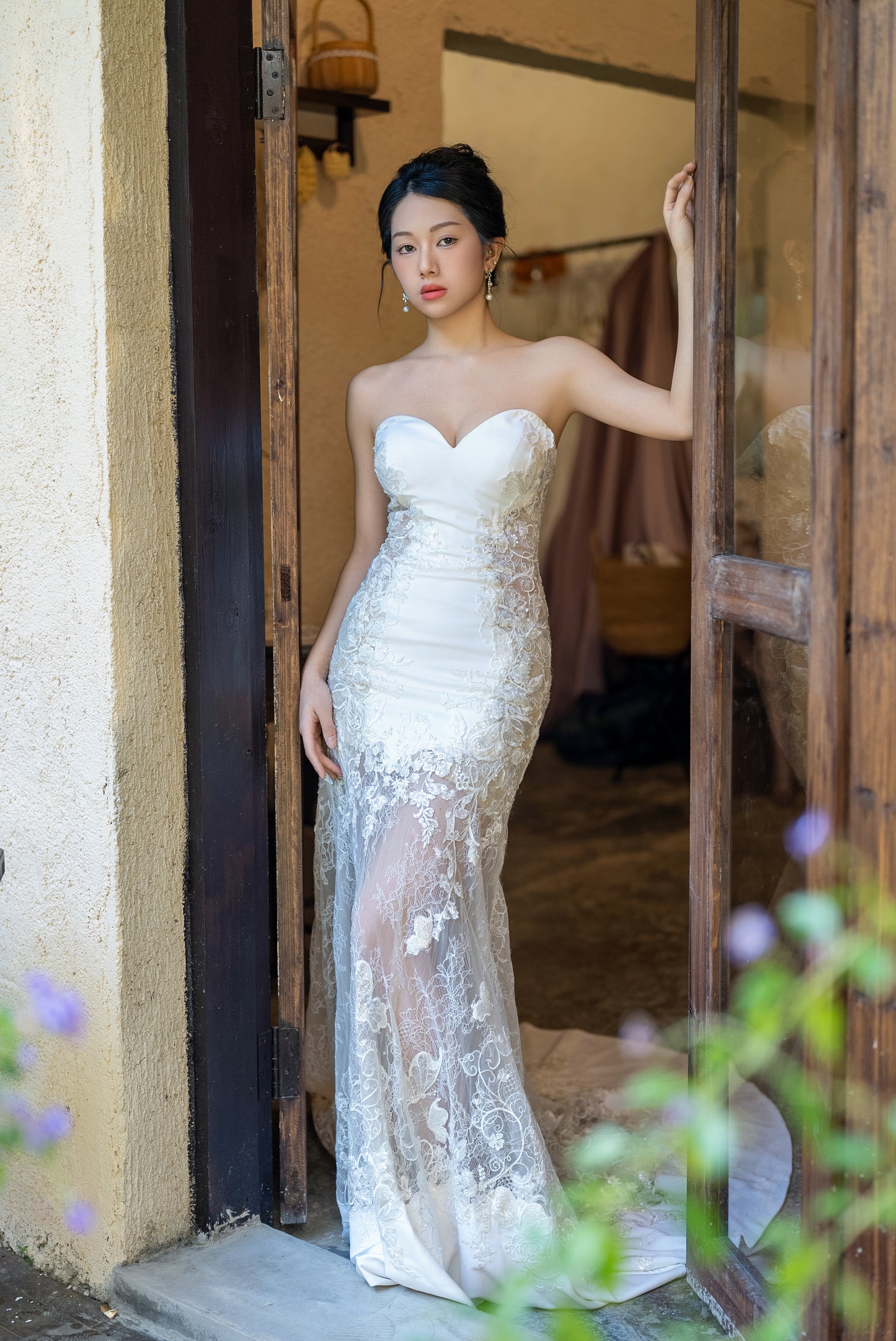 Rosalie Lace Fit-and-Flare Wedding Gown