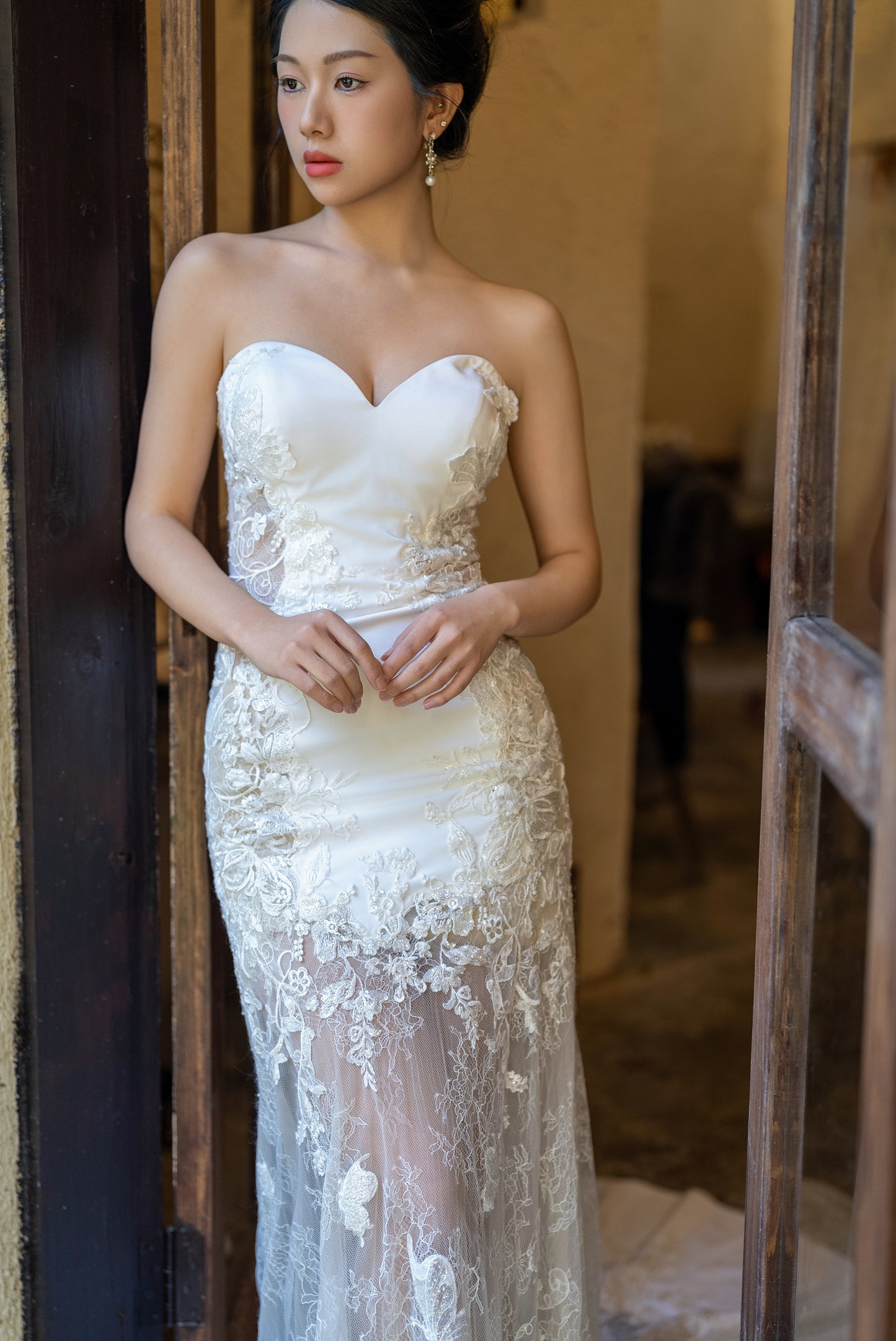 Rosalie Lace Fit-and-Flare Wedding Gown