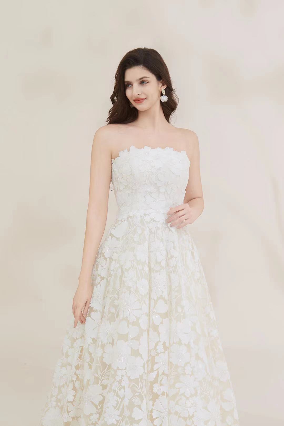 high end wedding dress in lace