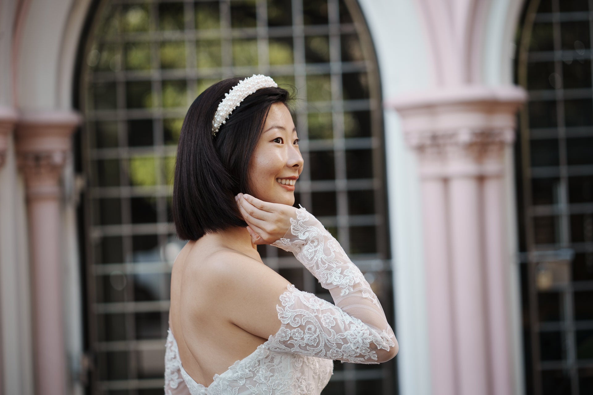 luxury pearl headband
