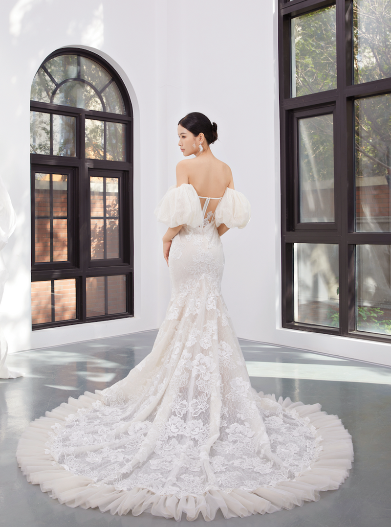 Lacy Bridal Gown