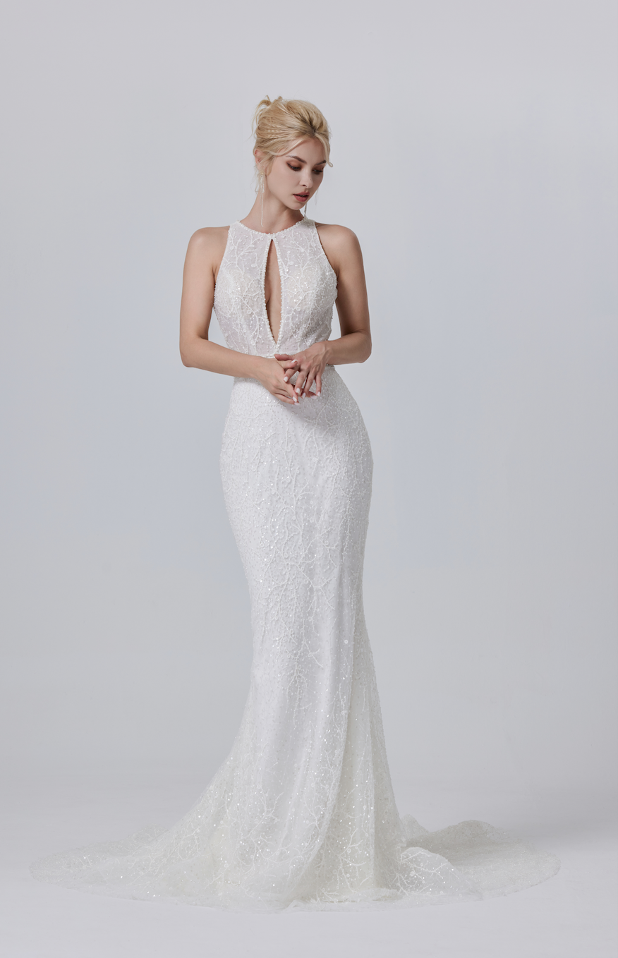 mermaid wedding dress in lace