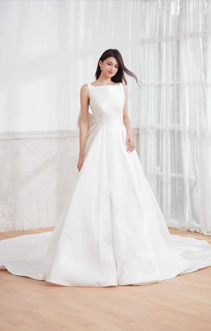 mikado wedding gown