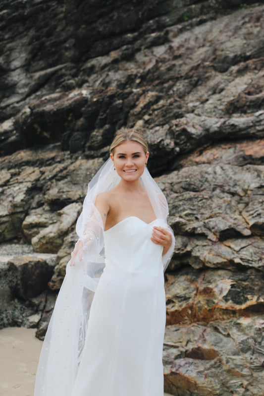 Bridal Pearl Veil 