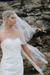 Double Layer Pearl Veil