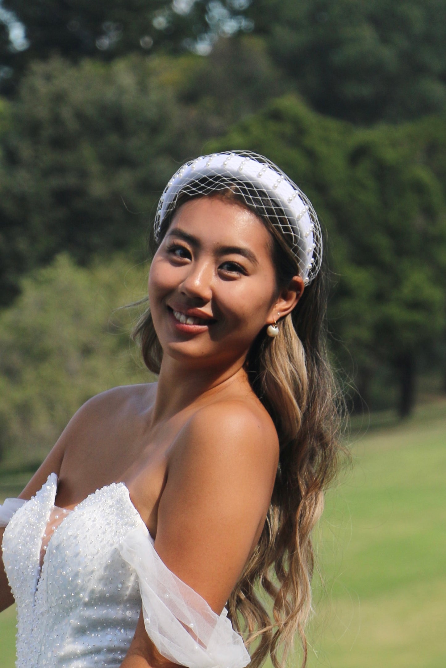 headband for asians, wedding headband, wedding hairband