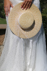 Veiled Boater Hat