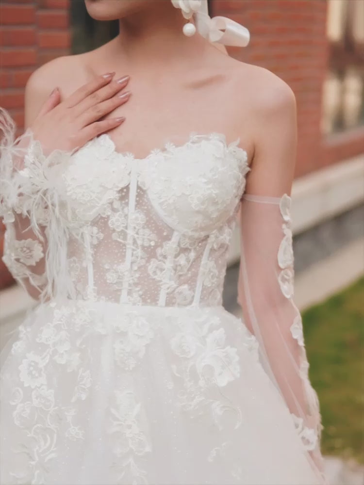 unique wedding dress, Wedding gown, Brisbane wedding dress, custom wedding dress, lace wedding dress, a-lined wedding dress, wedding dress with sleeves